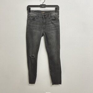 Mother Jeans‎ Womens Size 26 Looker Ankle Fray Last Chance Saloon Skinny Raw Hem